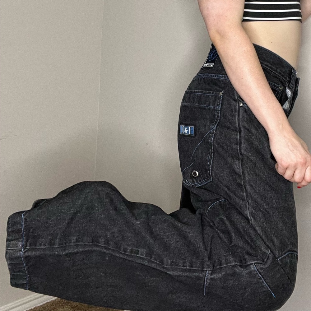 Clench Jeans Vintage Denim 90s Y2K Streetwear Hip Hop Baggy Unisex 32 x 32 - Picture 8 of 14